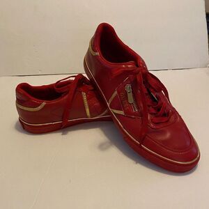 Guess Red and Gold Tennis Shoes Mens Size 11